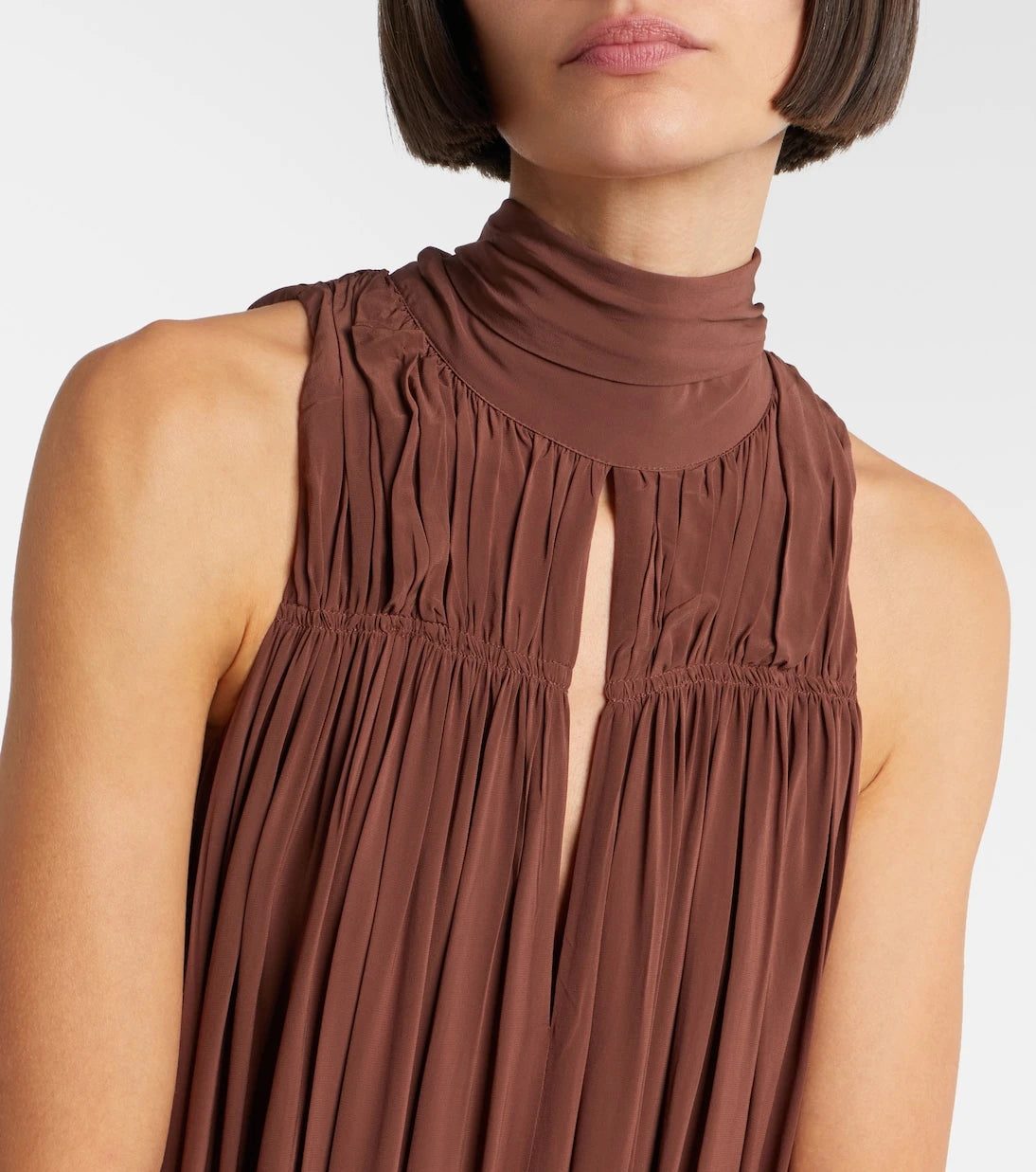 Rotate - Tie-neck draped minidress