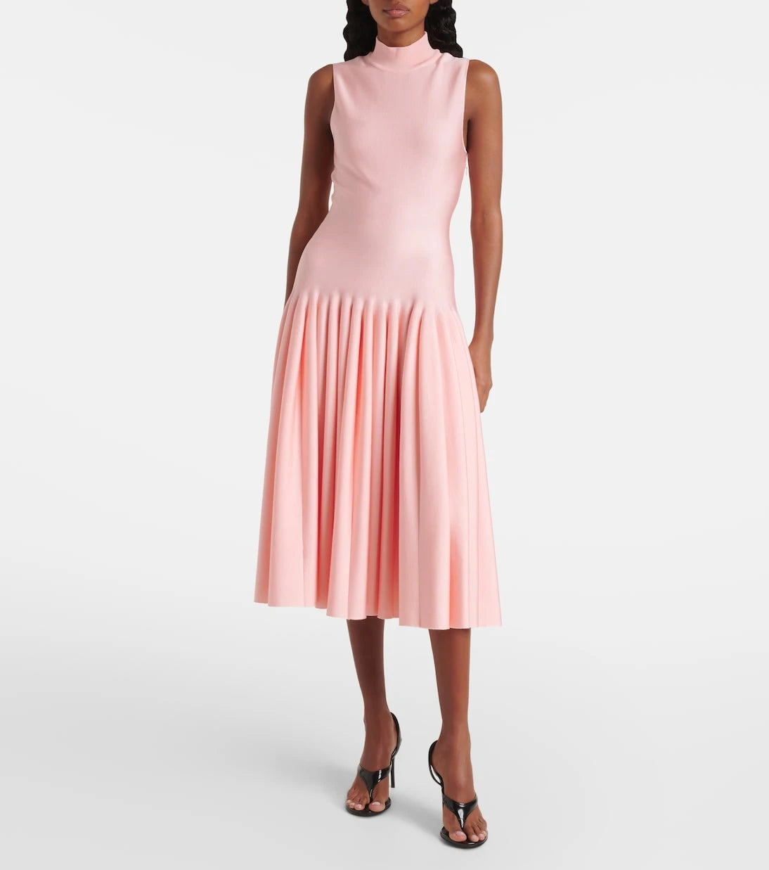 Alaïa - فستان ميدي بتصميم جوديه