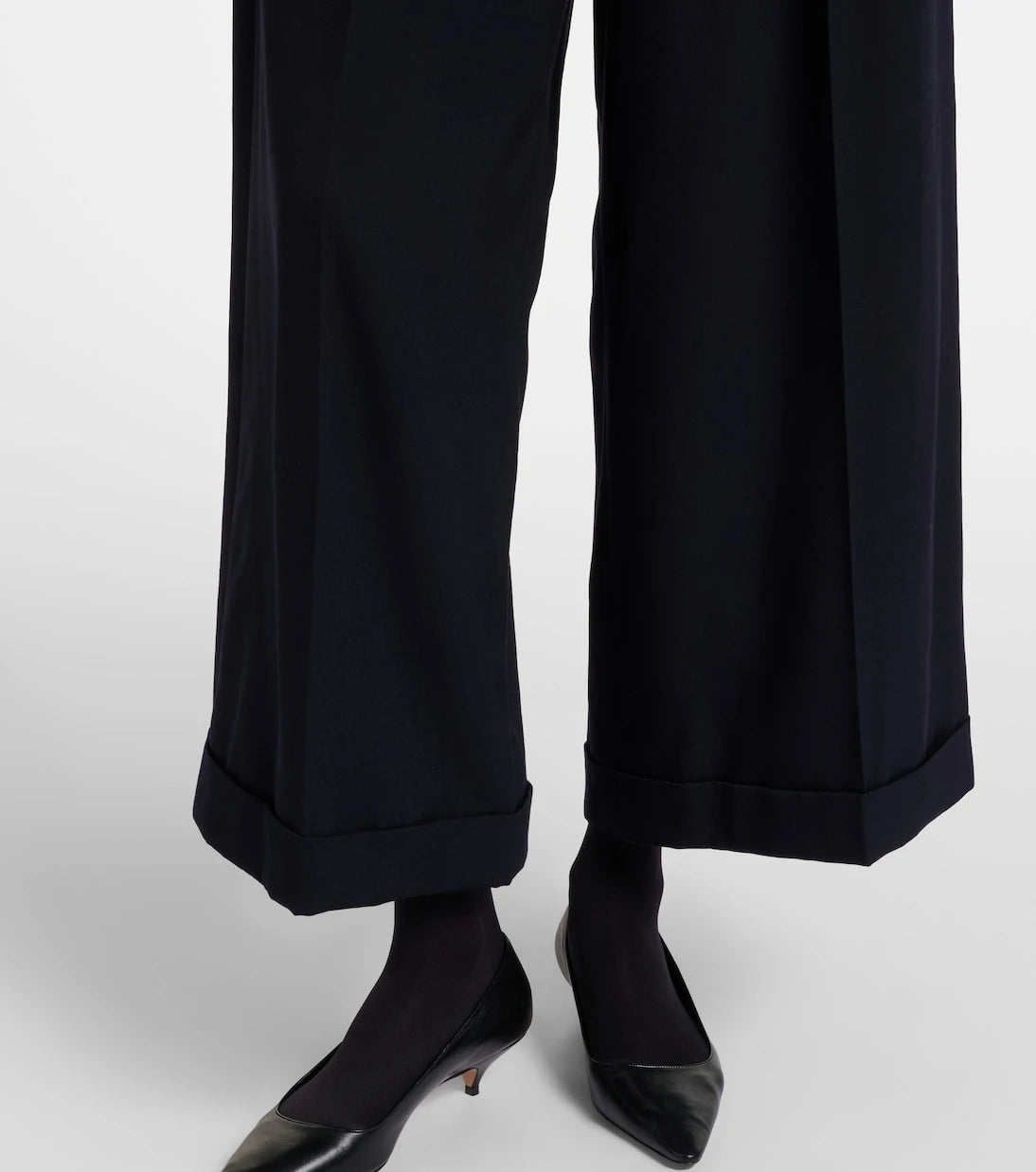 The Row - Lior wool gabardine wide-leg pants