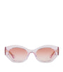 Pink Injected Oval Sunglasses