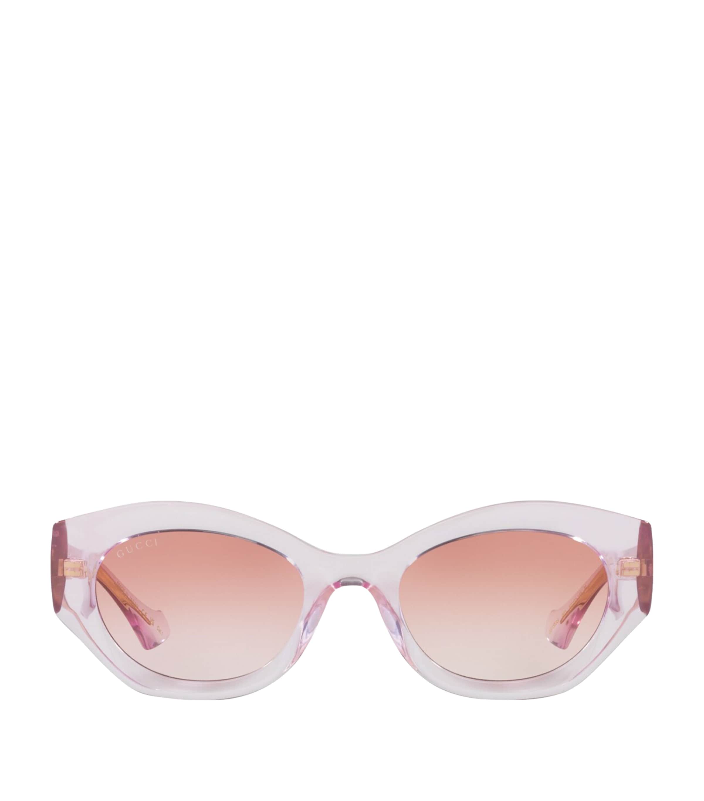 Pink Injected Oval Sunglasses
