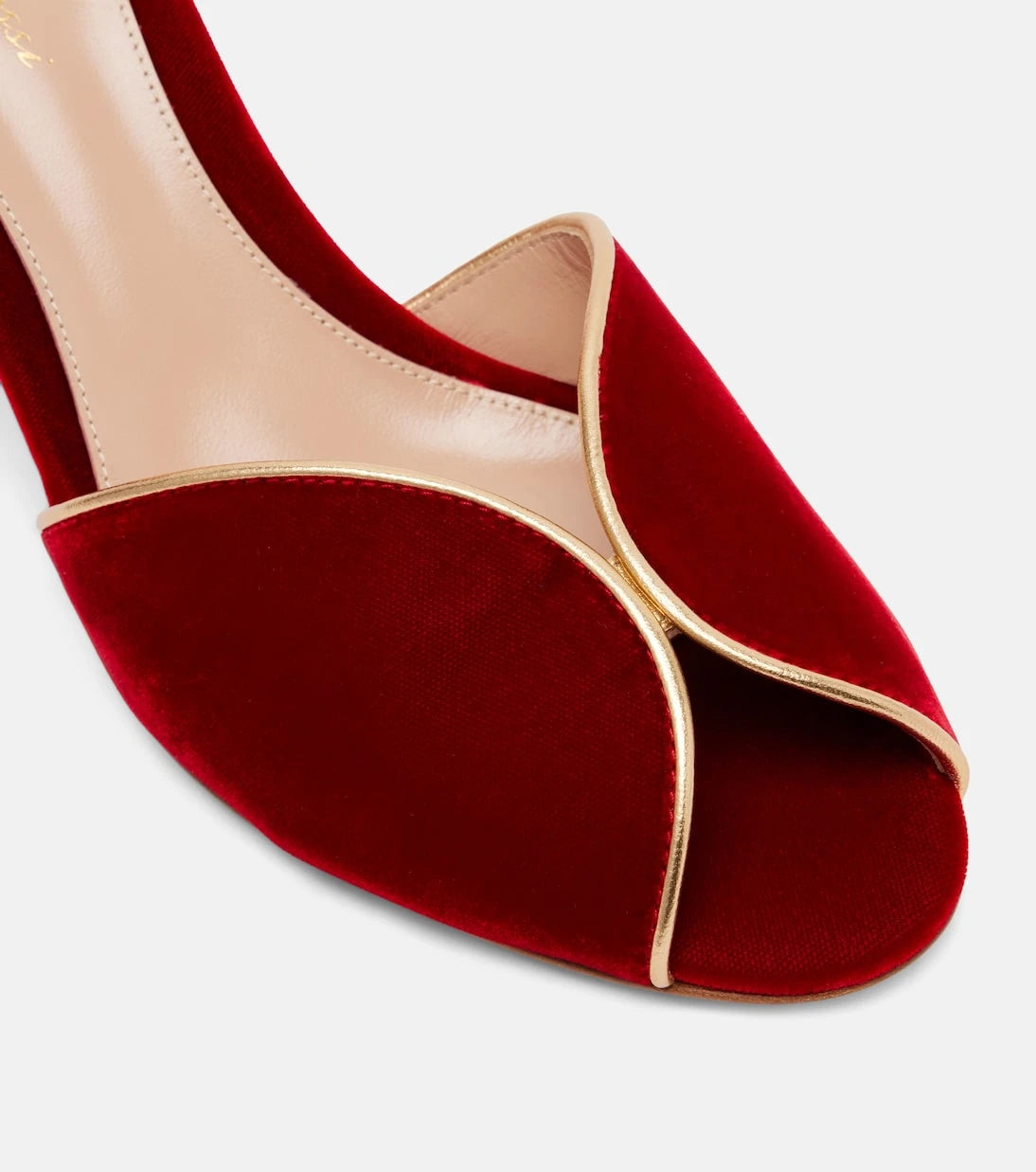 Gianvito Rossi - 70 leather-trimmed velvet mules