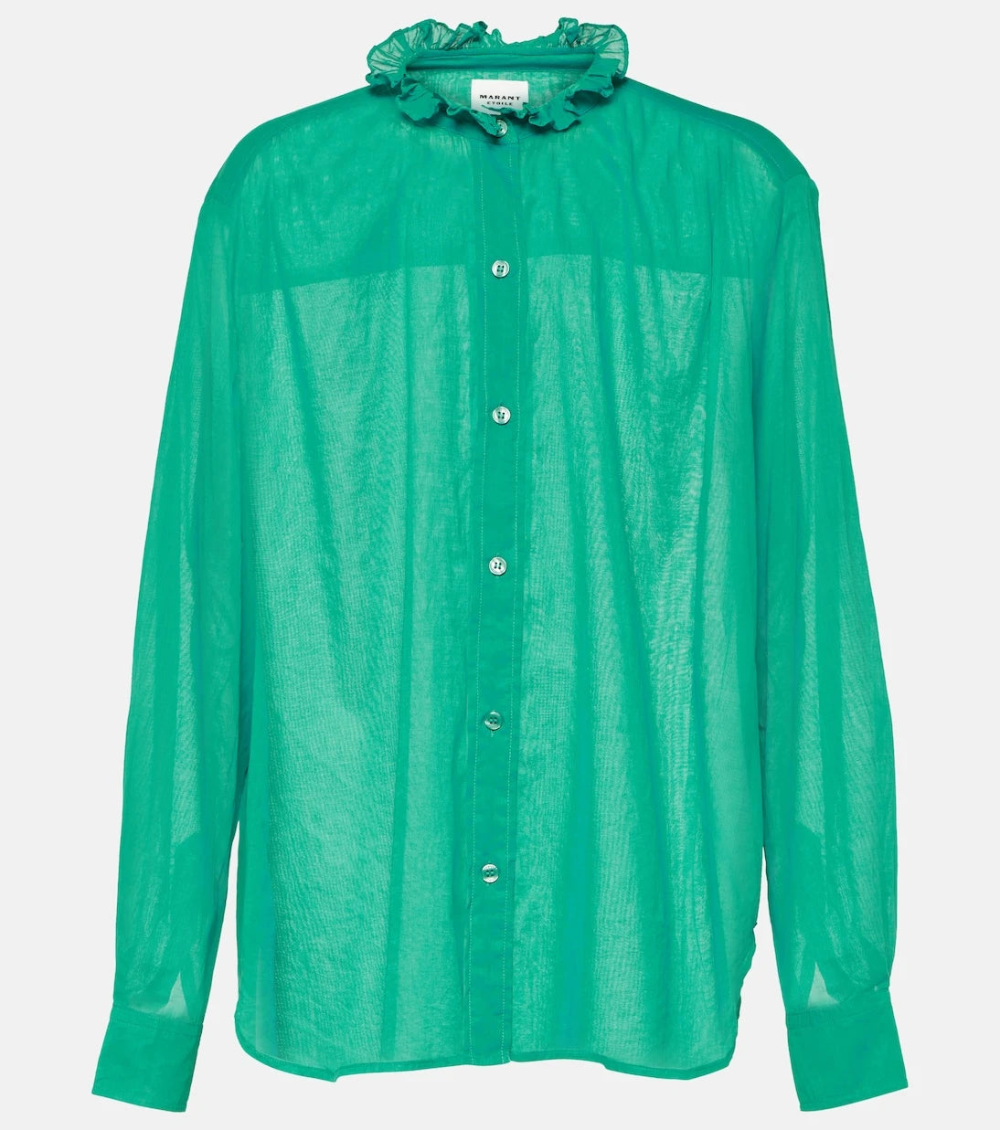 Marant Etoile - Ruffle-trimmed cotton shirt