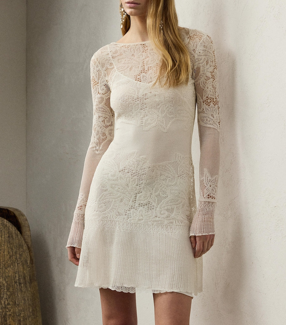 Ralph Lauren Collection White Mulberry Silk Mini Dress