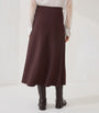 Virgin Wool-Blend Twill Flute Skirt Skirt