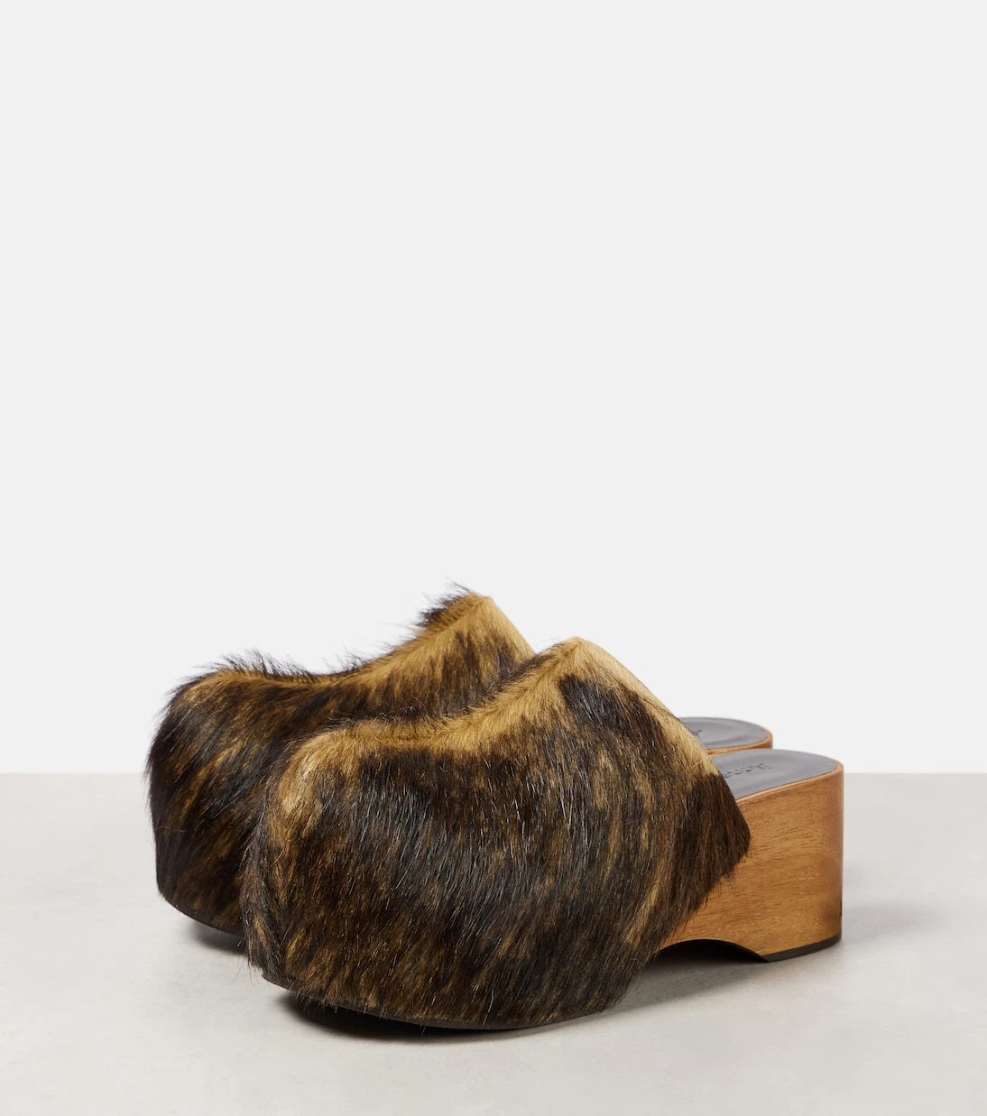 Acne Studios - Calf hair clogs