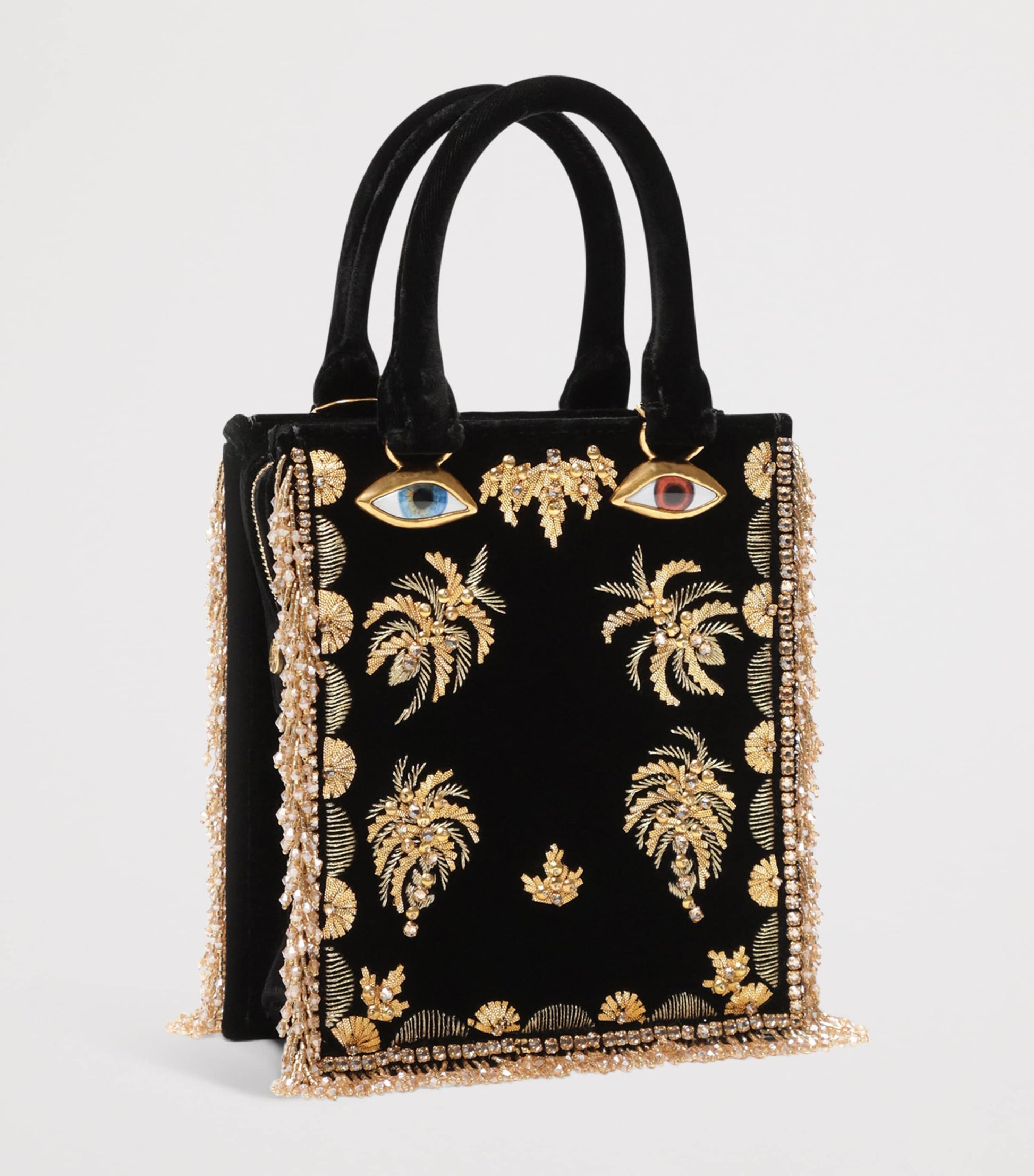 Mini Velvet Face Top-Handle Bag
