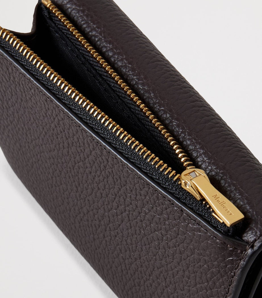Black Leather Folded Darley Wallet
