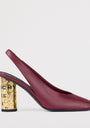 Leather Slingback Heels 85