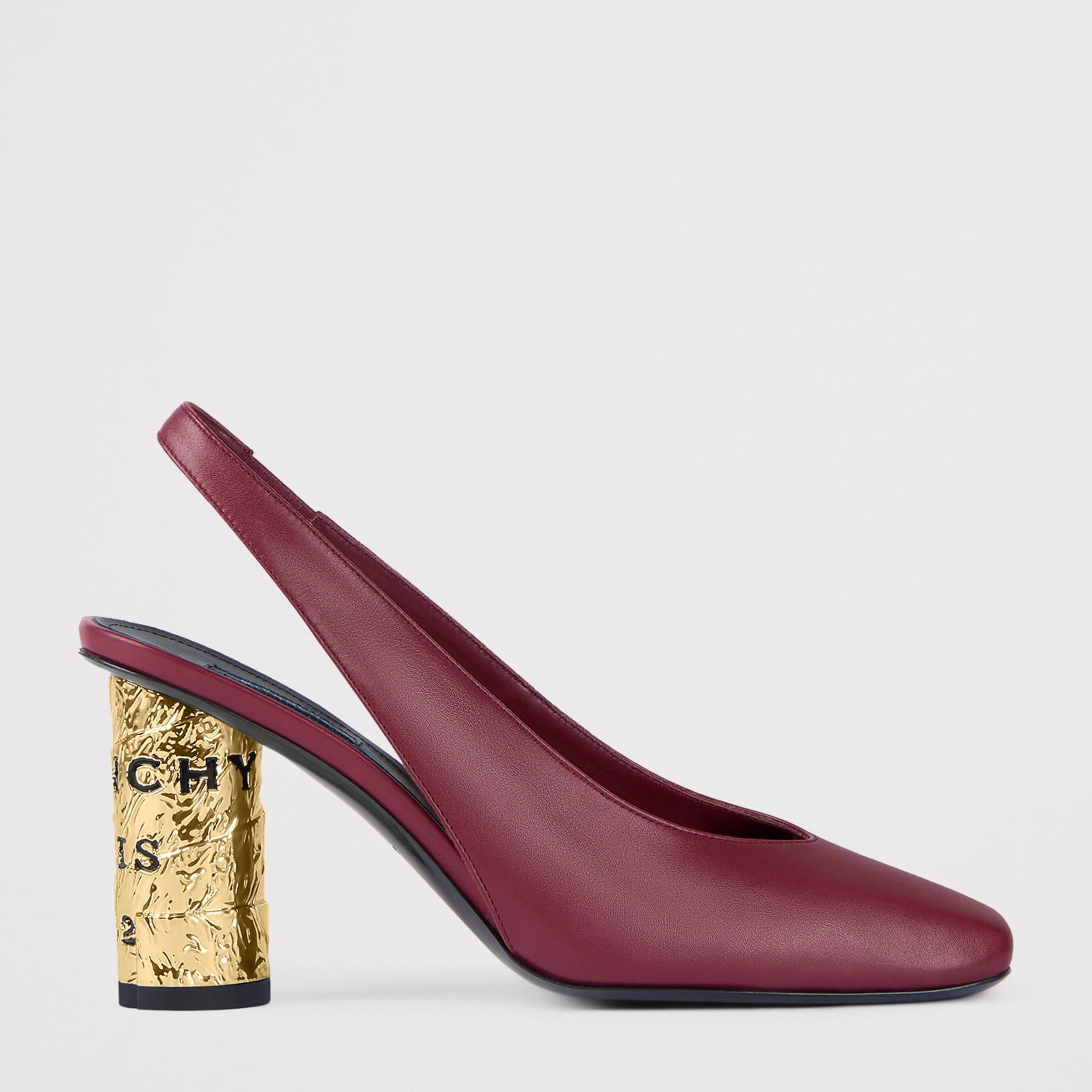 Leather Slingback Heels 85