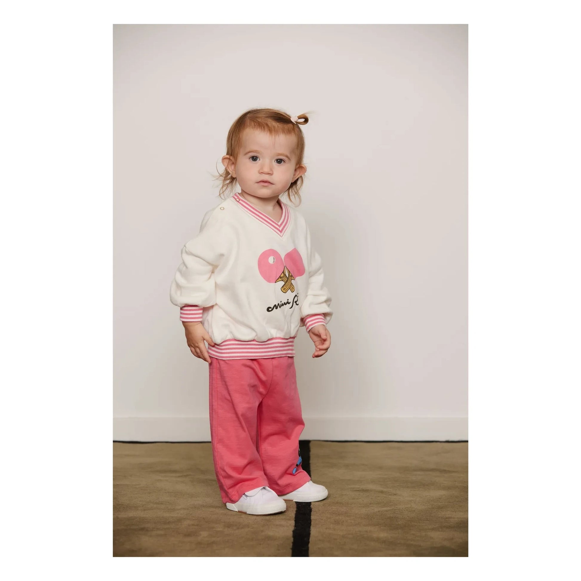 Mini Rodini - Striped sweatshirt Ping Pong Organic cotton | White