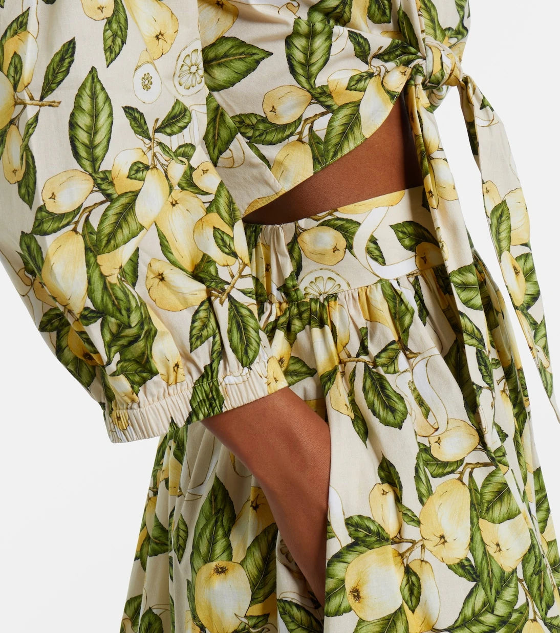 Adriana Degreas - Printed cotton-blend crop top