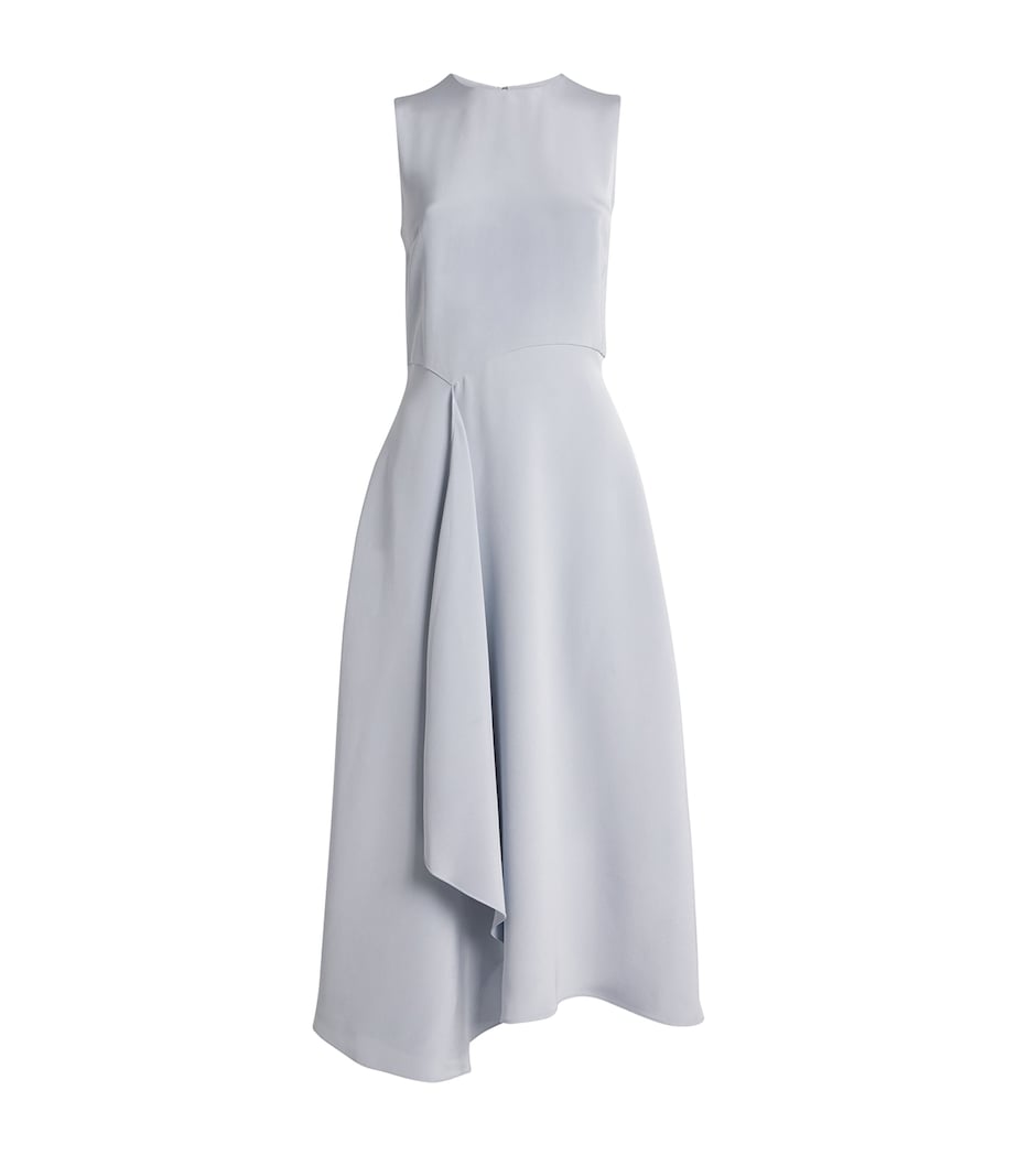 Adam Lippes Blue Silk Crepe Lynn Midi Dress