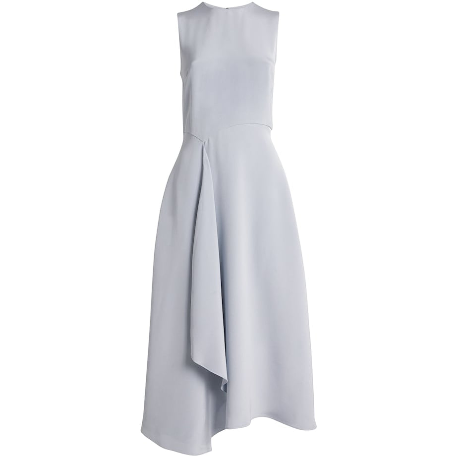 Adam Lippes Blue Silk Crepe Lynn Midi Dress