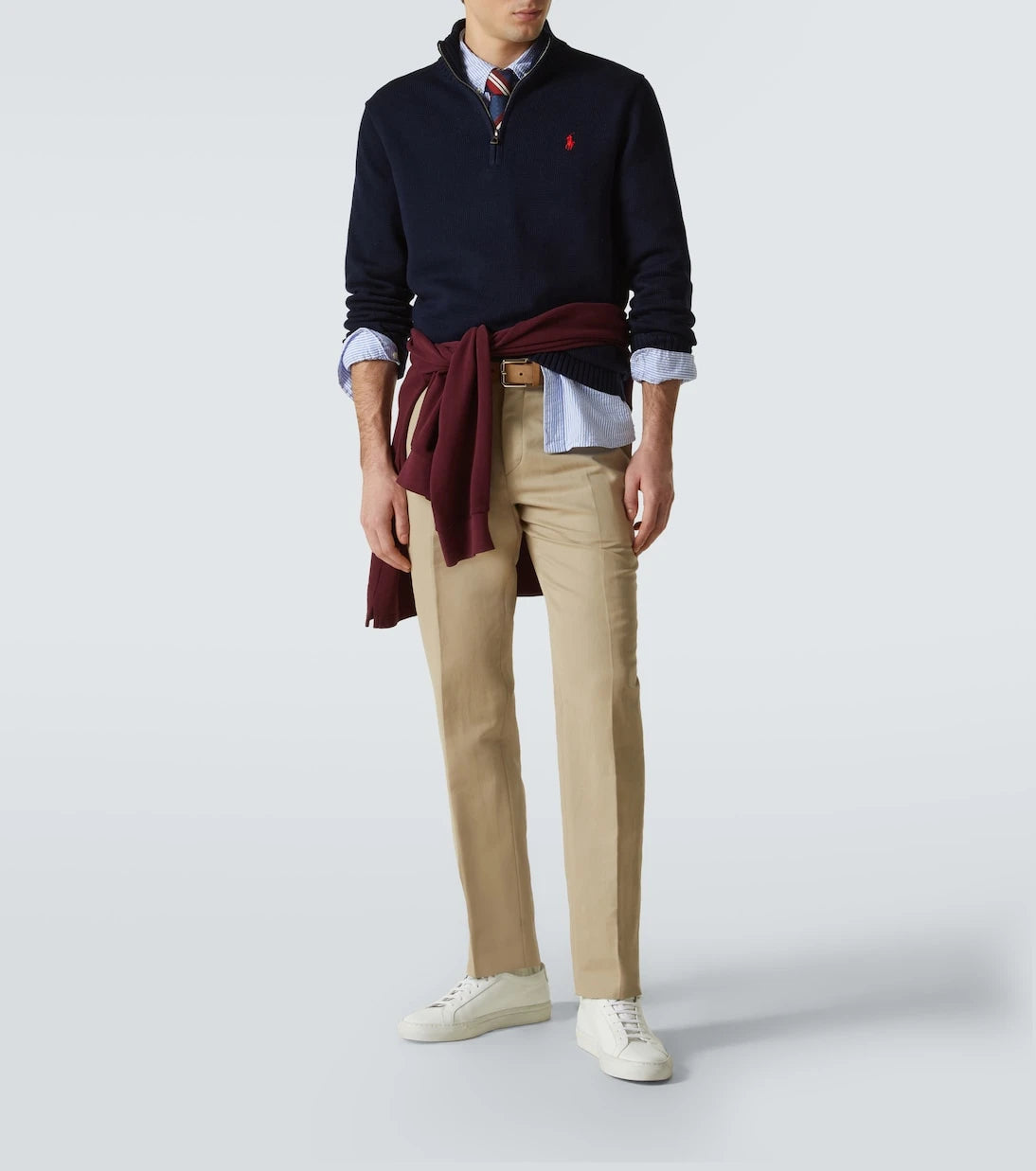 Polo Ralph Lauren - Logo cotton half-zip sweater