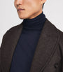 Isaia Blue Wool-Silk-Cashmere Rollneck Sweater