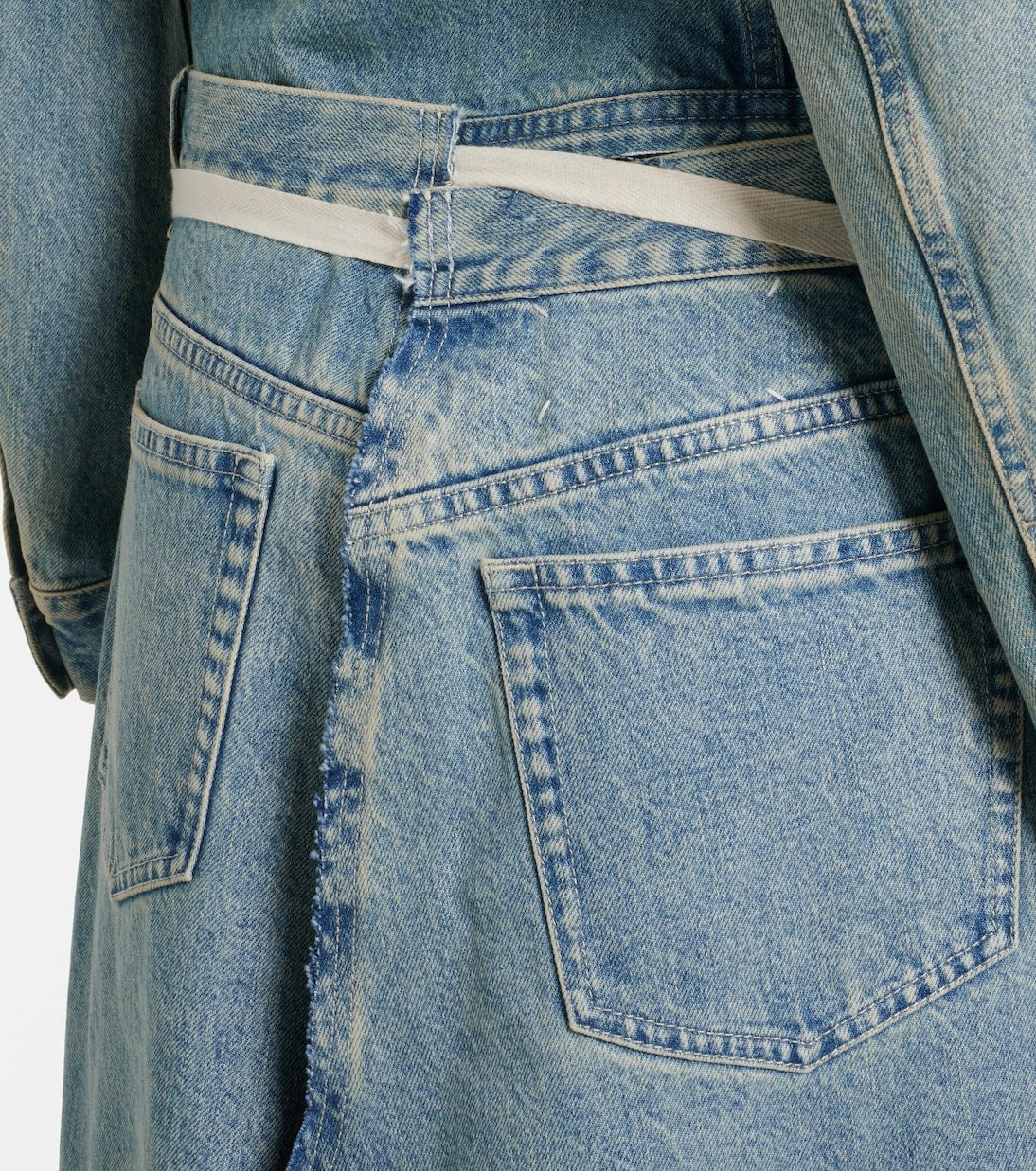 Maison Margiela - Frayed denim maxi skirt
