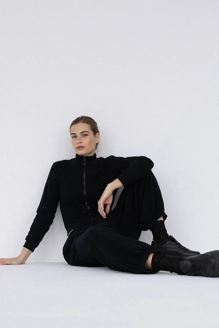 Muuv. fermuarlı kadın pamuklu sweatshirt LE PUMP