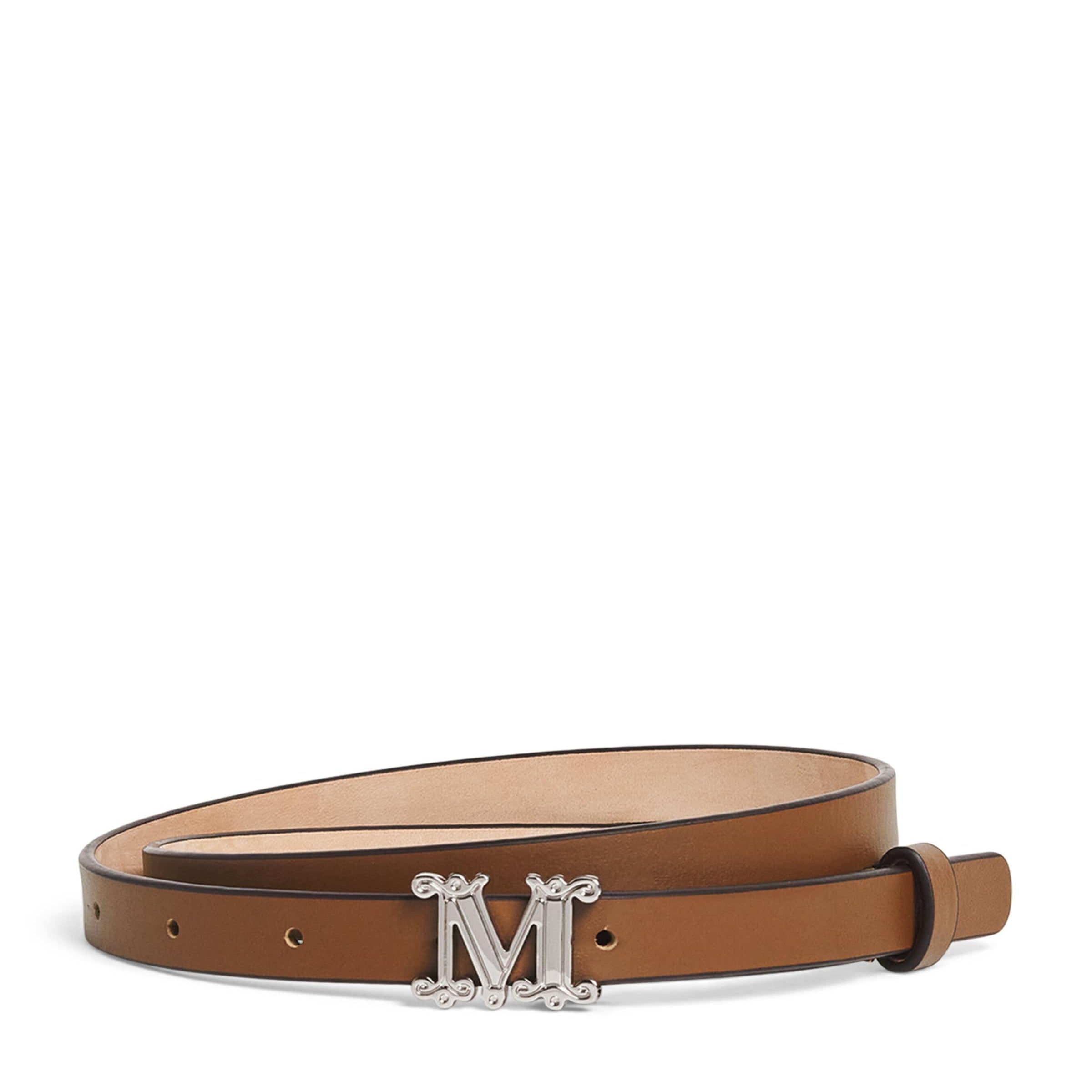 Max Mara Red Leather Monogram Belt