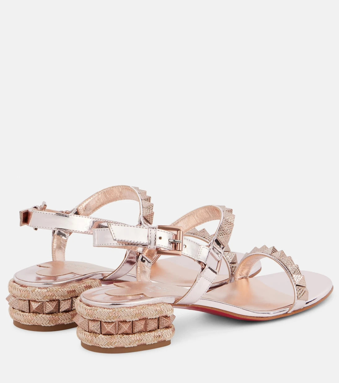 Christian Louboutin - Pyrasand 30 mirrored leather sandals