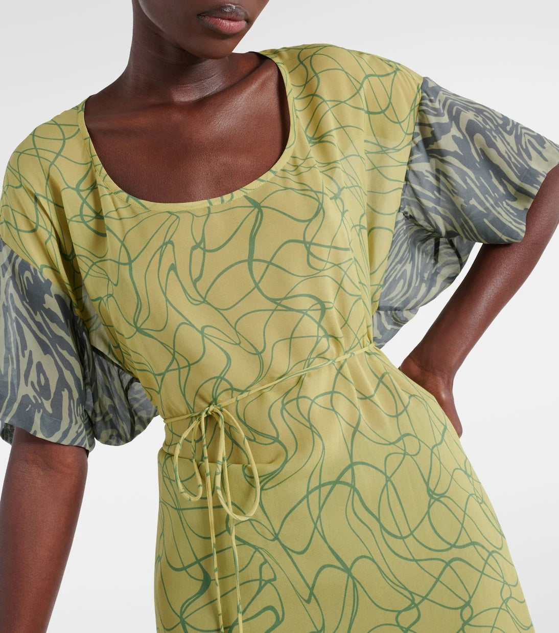 Dries Van Noten - Printed georgette minidress