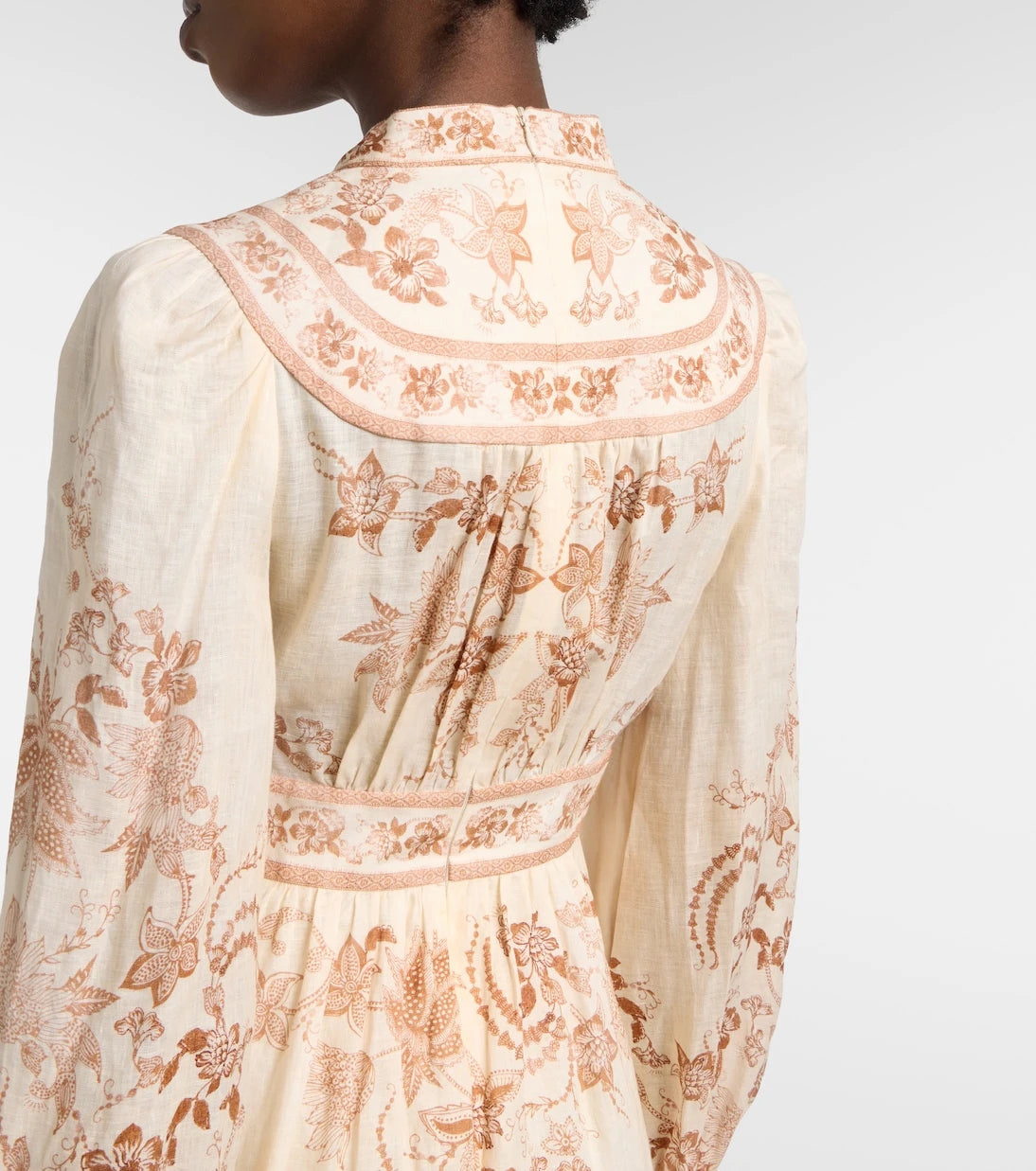 Zimmermann - Indra floral linen midi dress