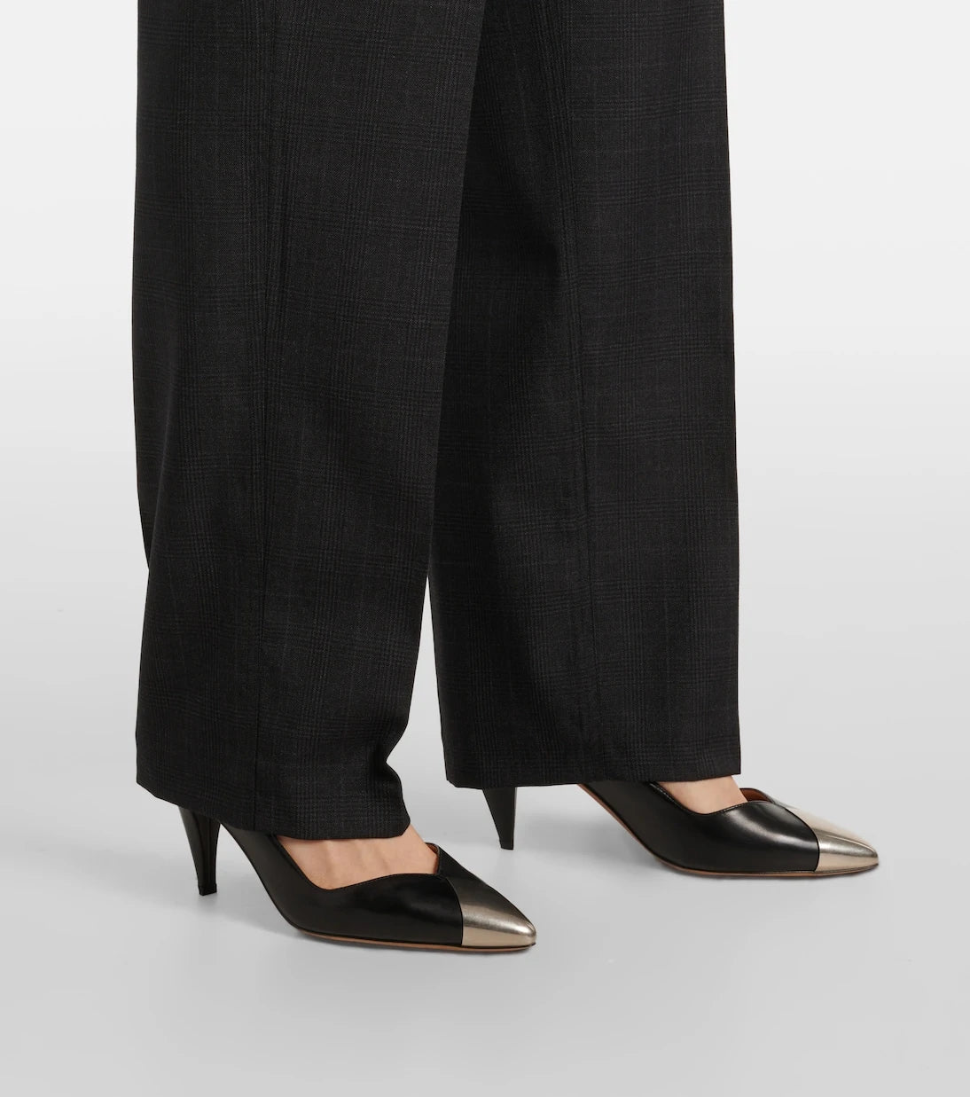 Isabel Marant - Liska checked wool-blend straight pants