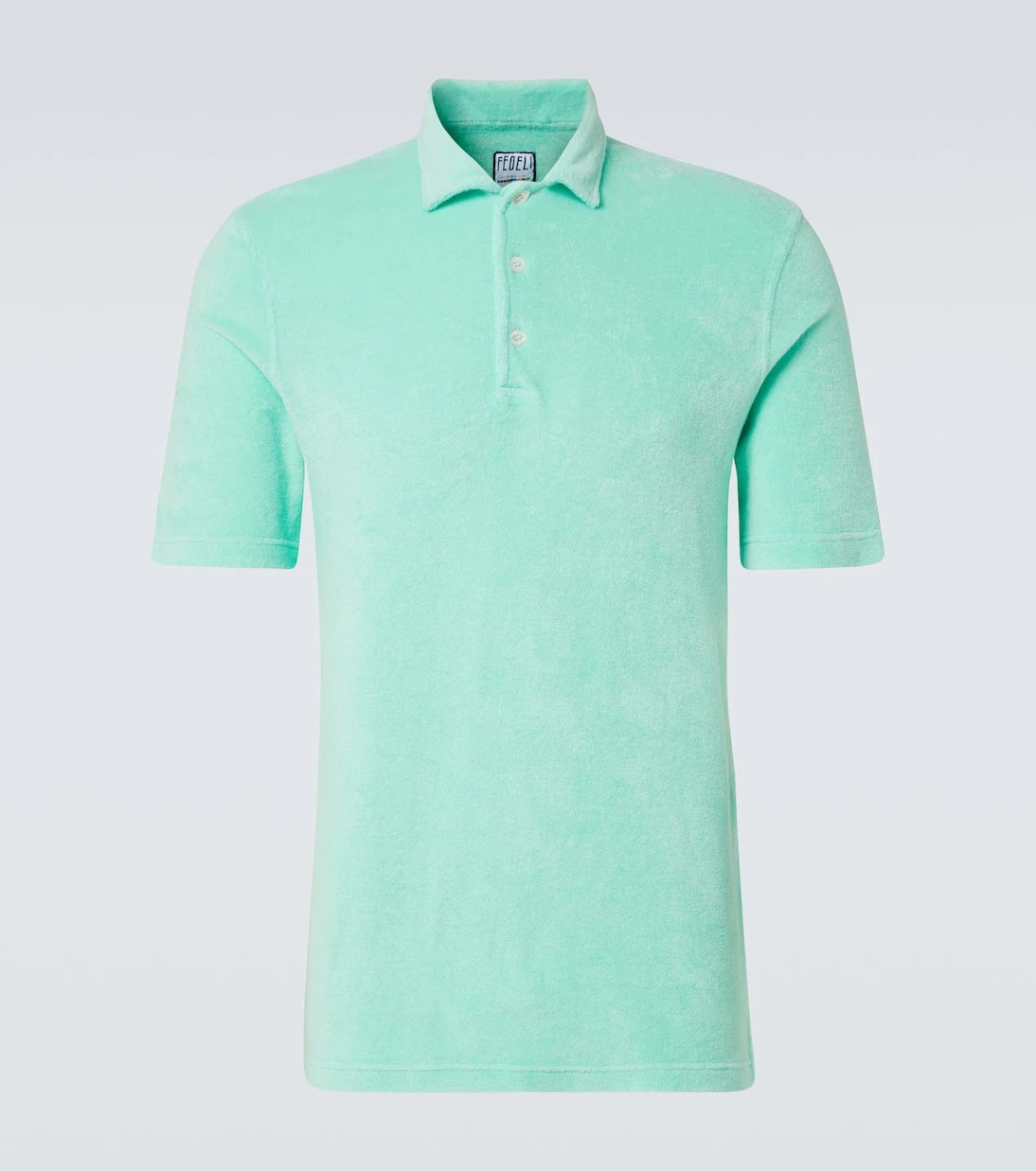 Fedeli - Cotton terry polo shirt
