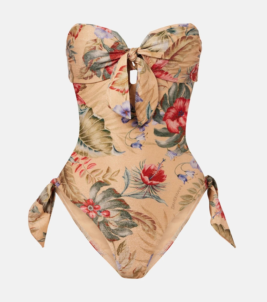 Zimmermann - Coco bow-detail floral swimsuit