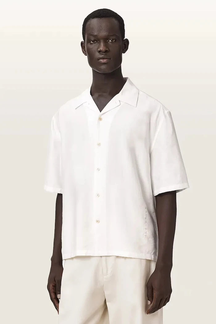 AllSaints риза мъжка с вискоза PURLEY
