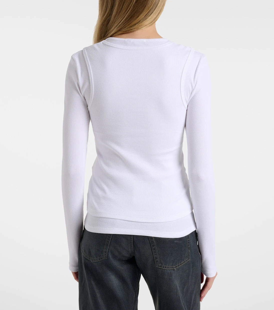 Acne Studios - Logo layered cotton-blend top