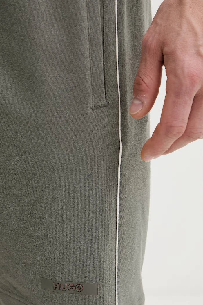 HUGO erkek pamuklu elastanlı kısa eşofman şortu PALO SHORTS