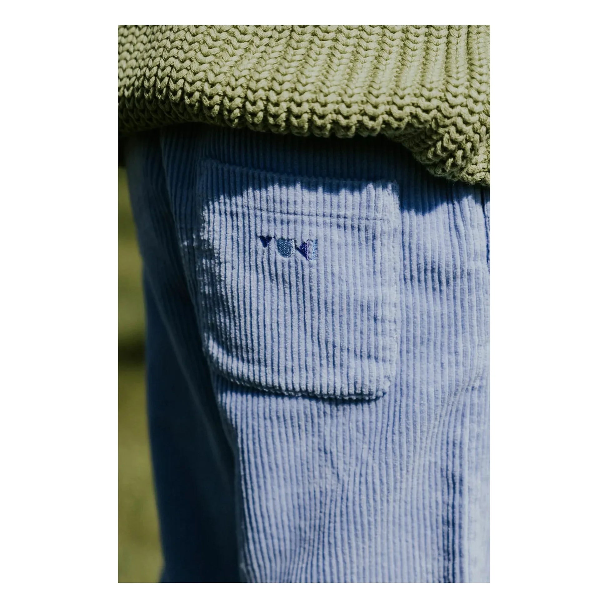 Yuki - Organic corduroy pants | Light blue