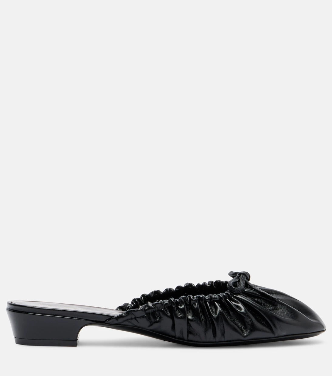 Herbert Levine - Gather Around ruched leather mules