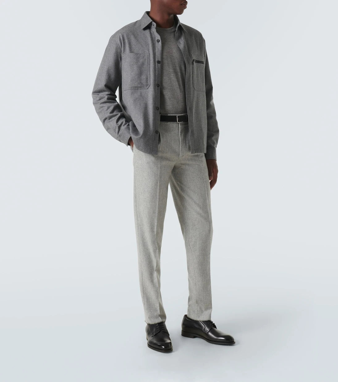 Zegna - حذاء ديربي كلاسيك فليكس الجلدي الجديد