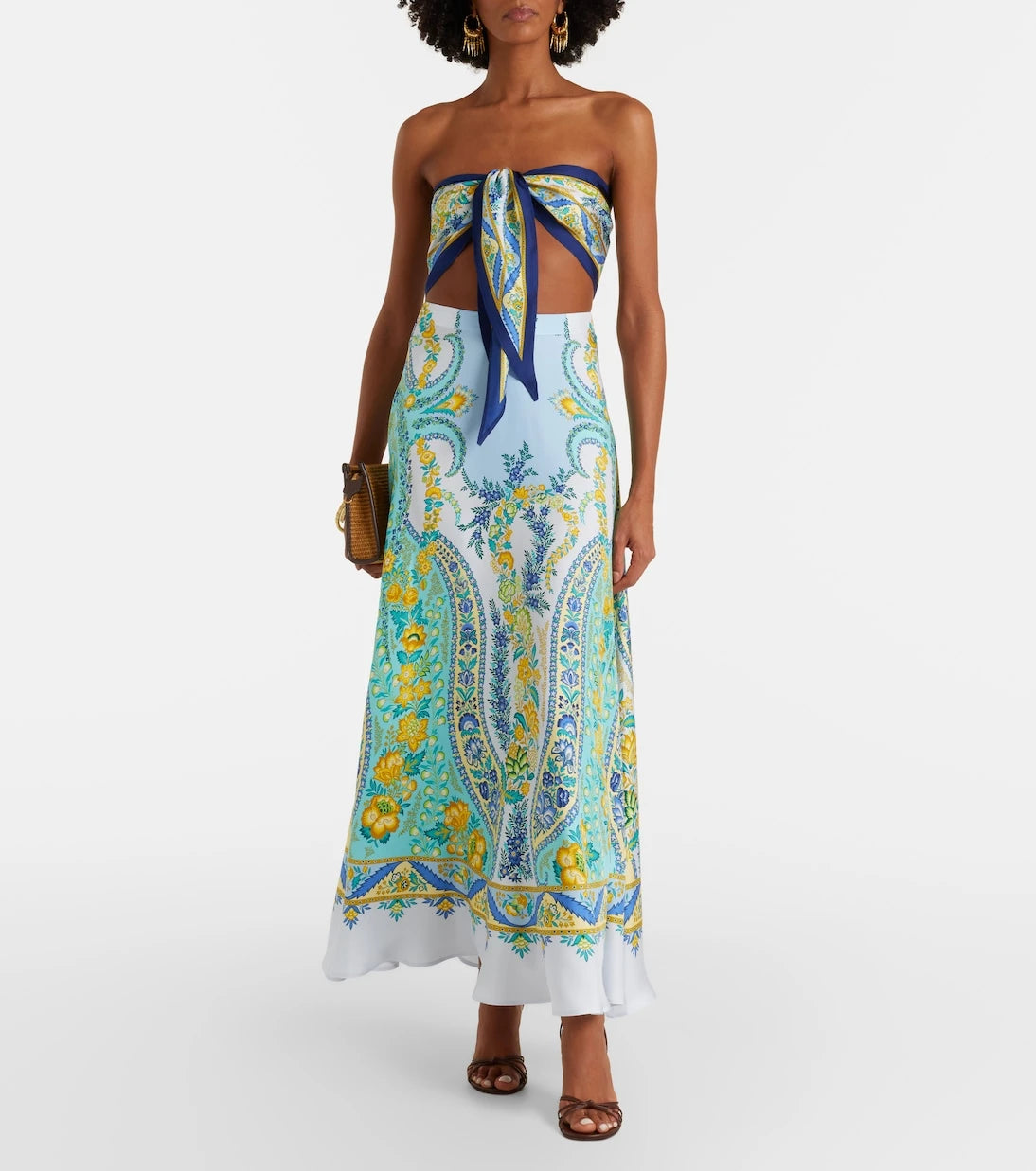Etro - Floral silk maxi skirt
