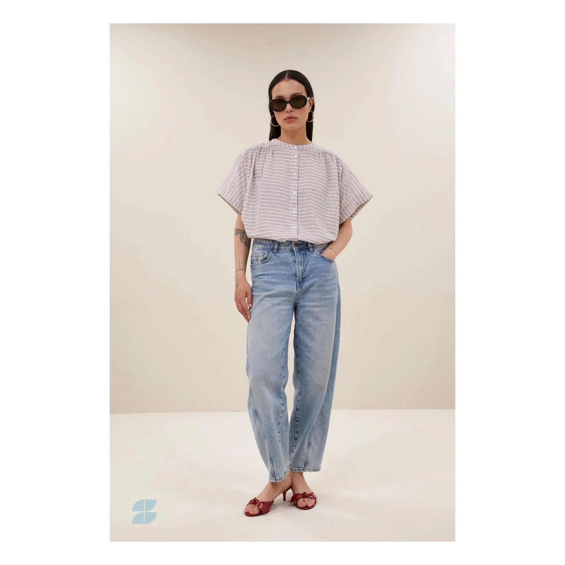 By Bar - Alex organic cotton blouse | Cream
