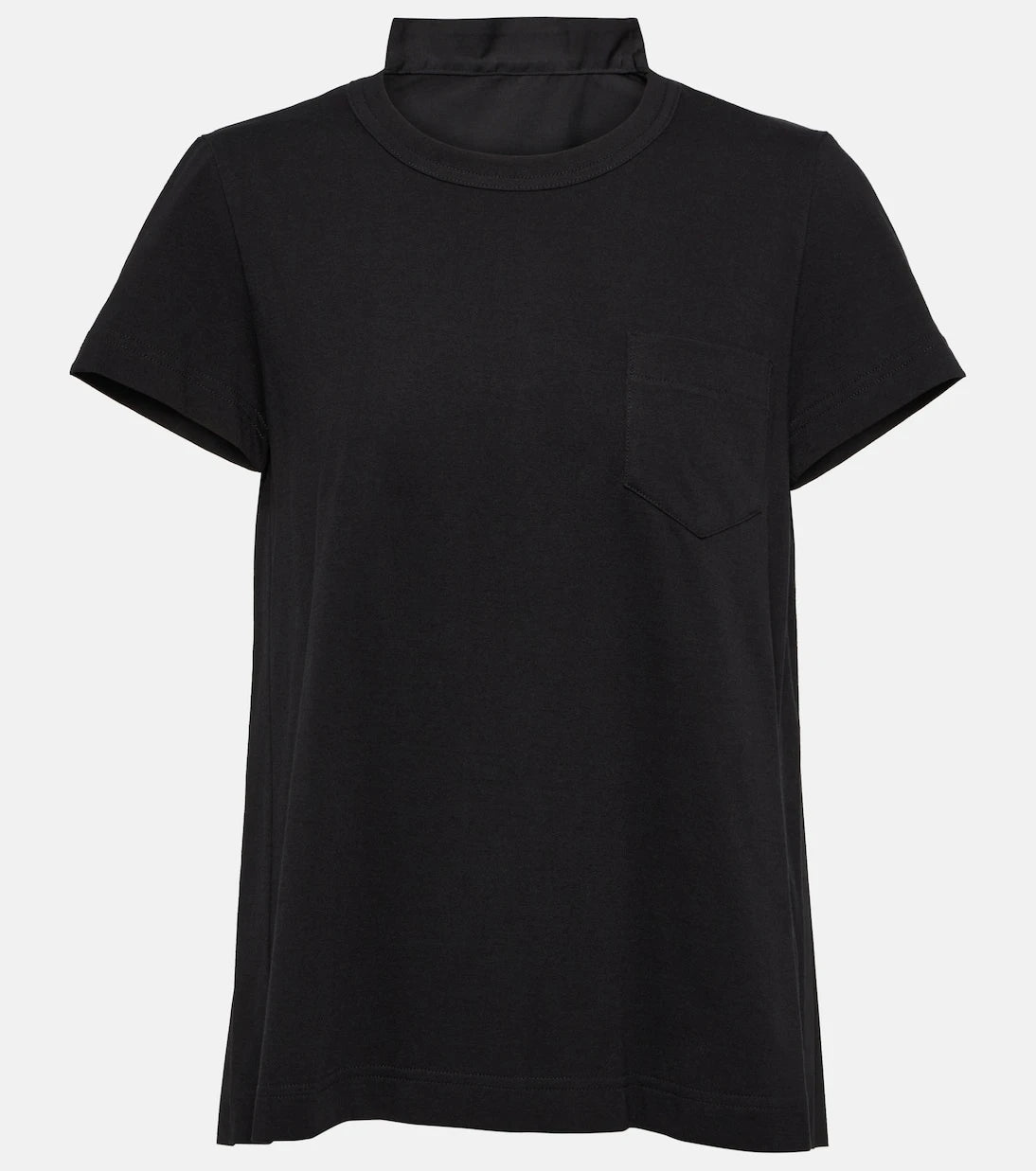 Sacai - Pleated cotton jersey T-shirt