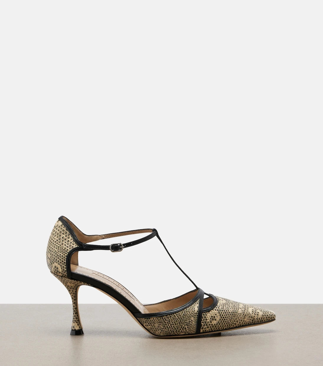 Manolo Blahnik - Gish lizard-print leather pumps