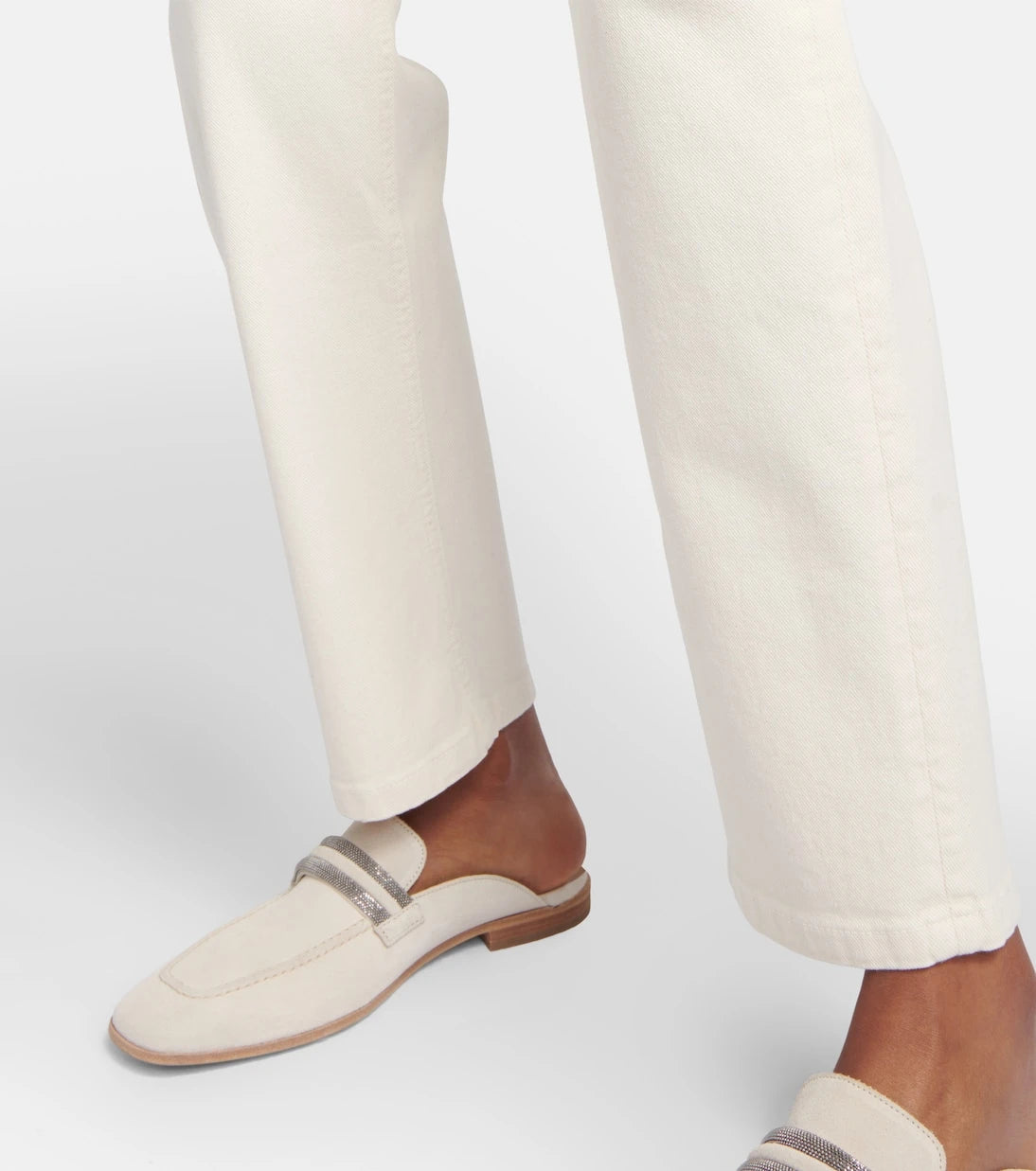 Brunello Cucinelli - Yüksek belli pamuklu pantolon