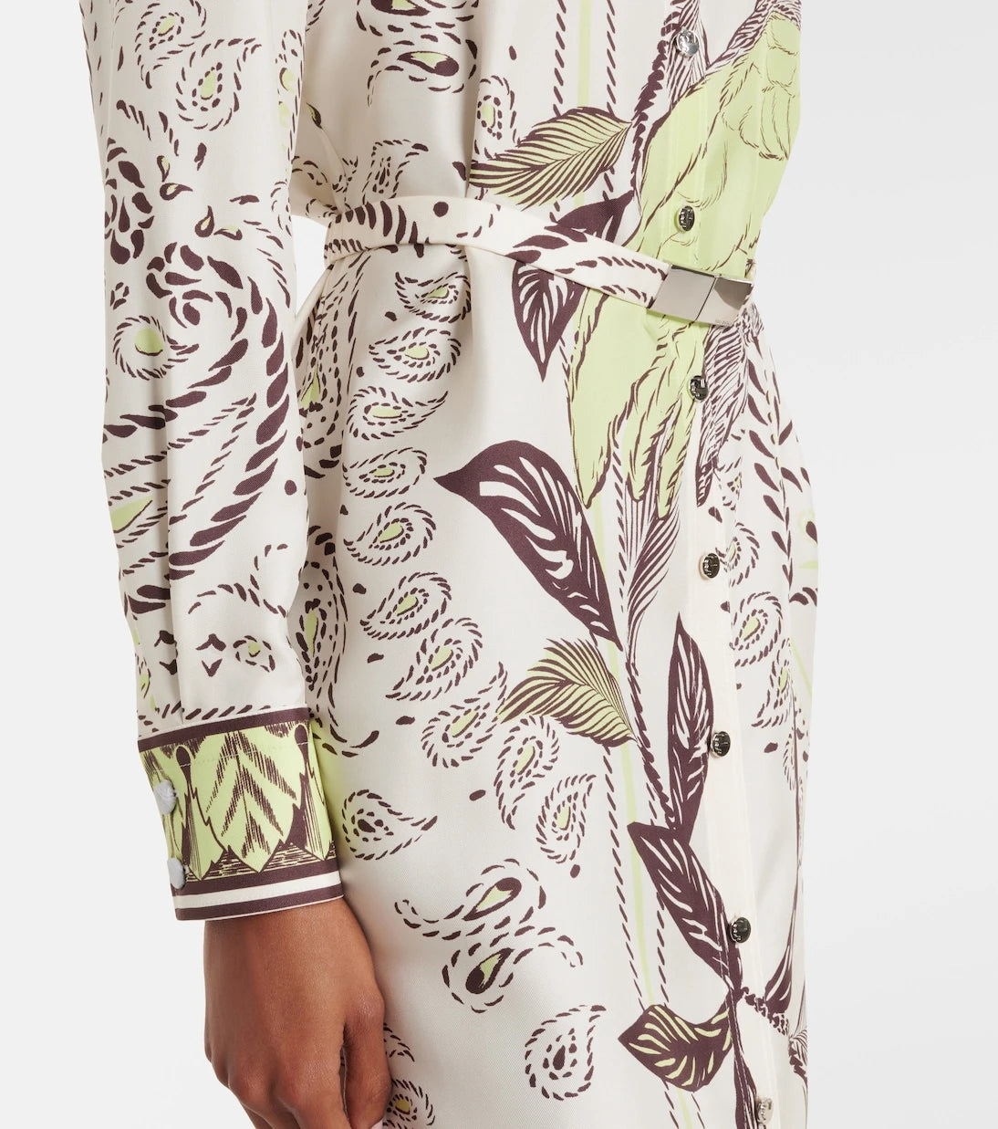 Tory Burch - Belted printed silk midi dress
