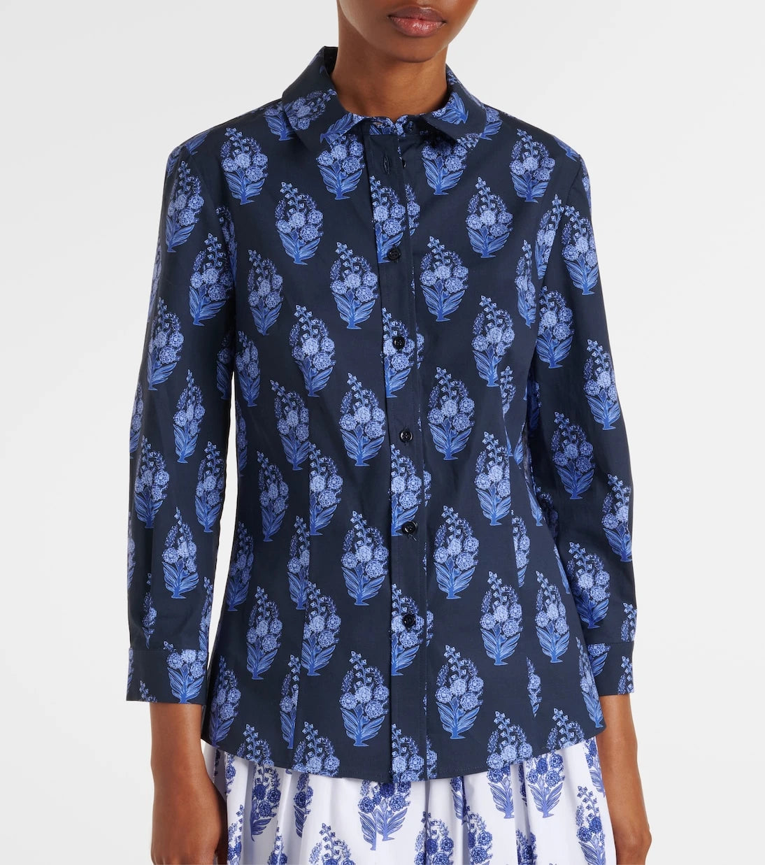 Carolina Herrera - Icon floral cotton-blend shirt