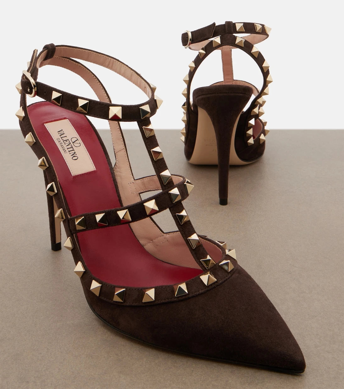 Valentino Garavani - Rockstud suede pumps