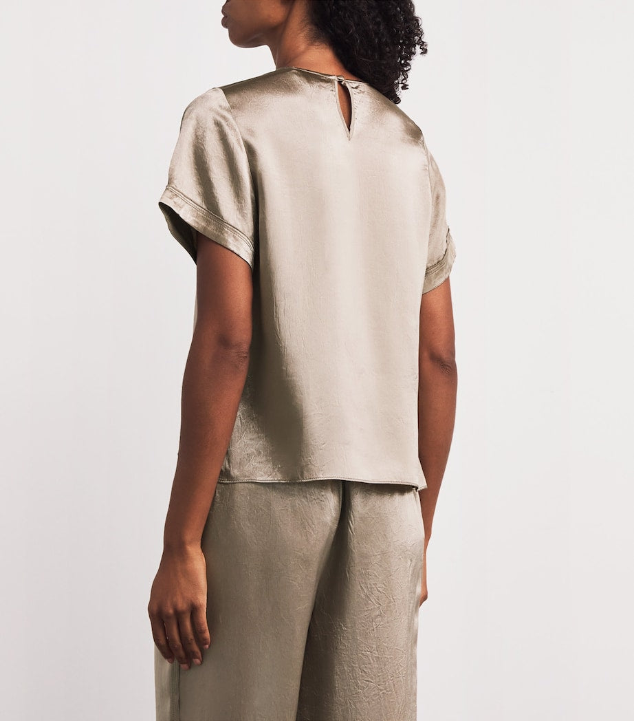 Green Satin Addison T-Shirt