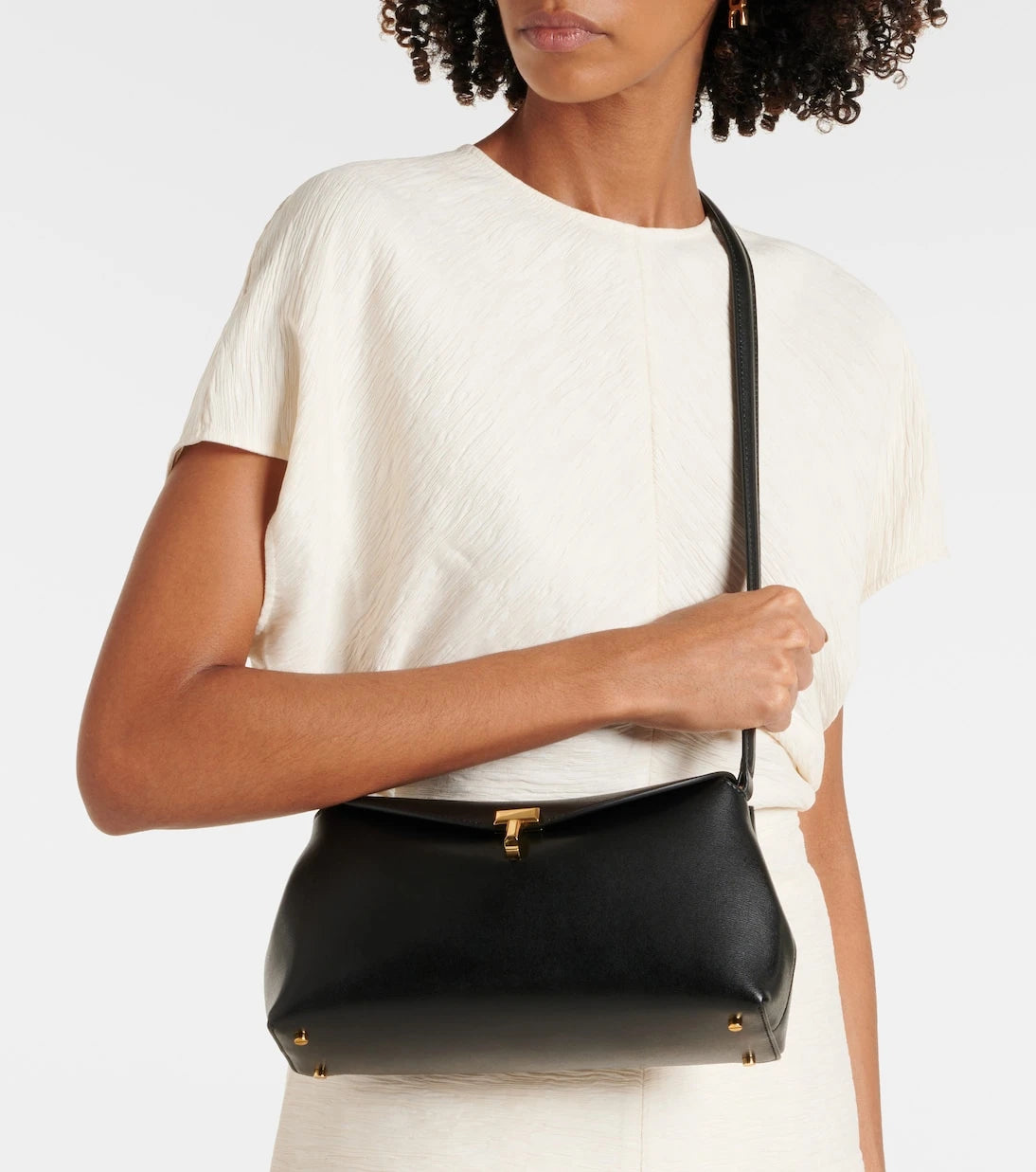 Toteme - T-Lock Small leather clutch