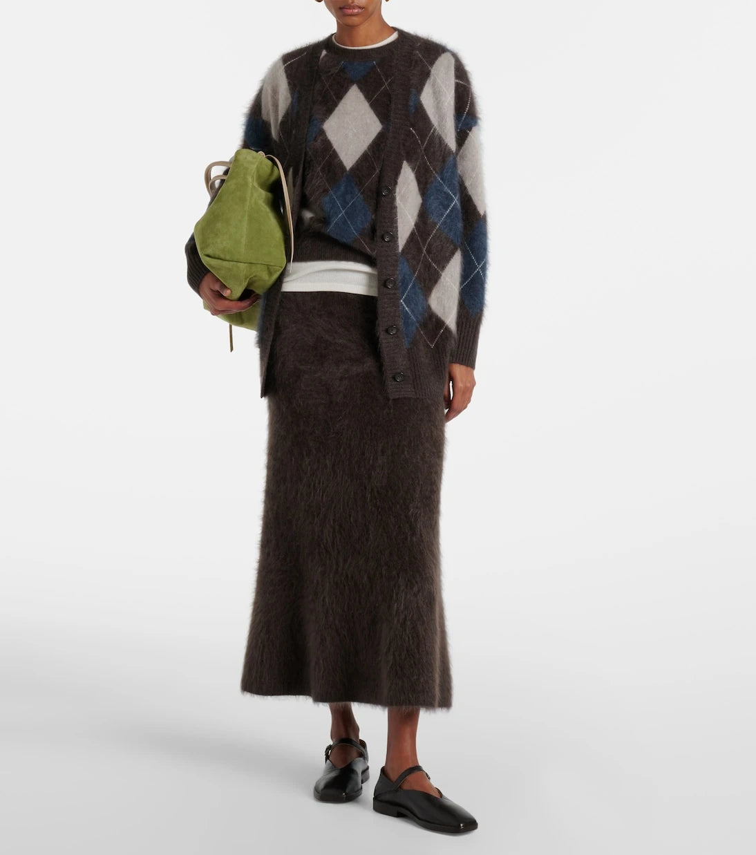 Lisa Yang - Elaria argyle cashmere cardigan