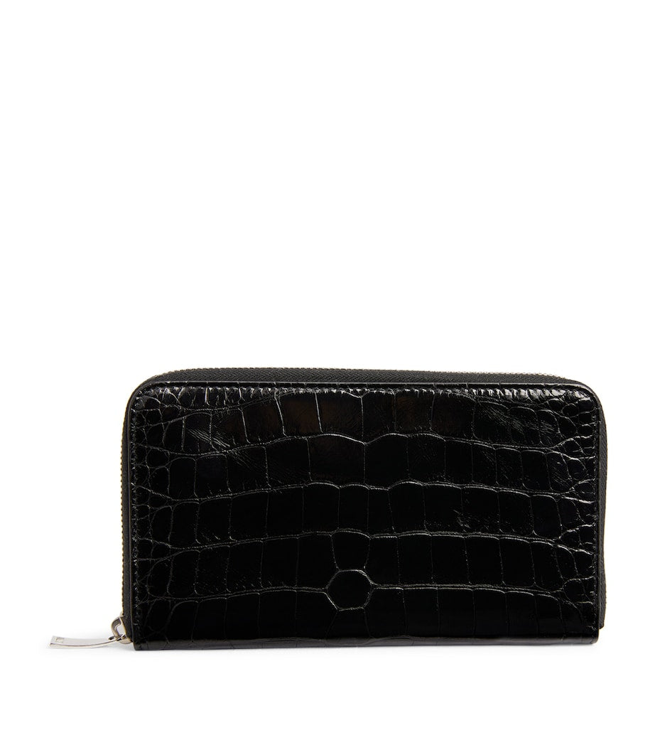 Grey Crocodile Leather Wallet