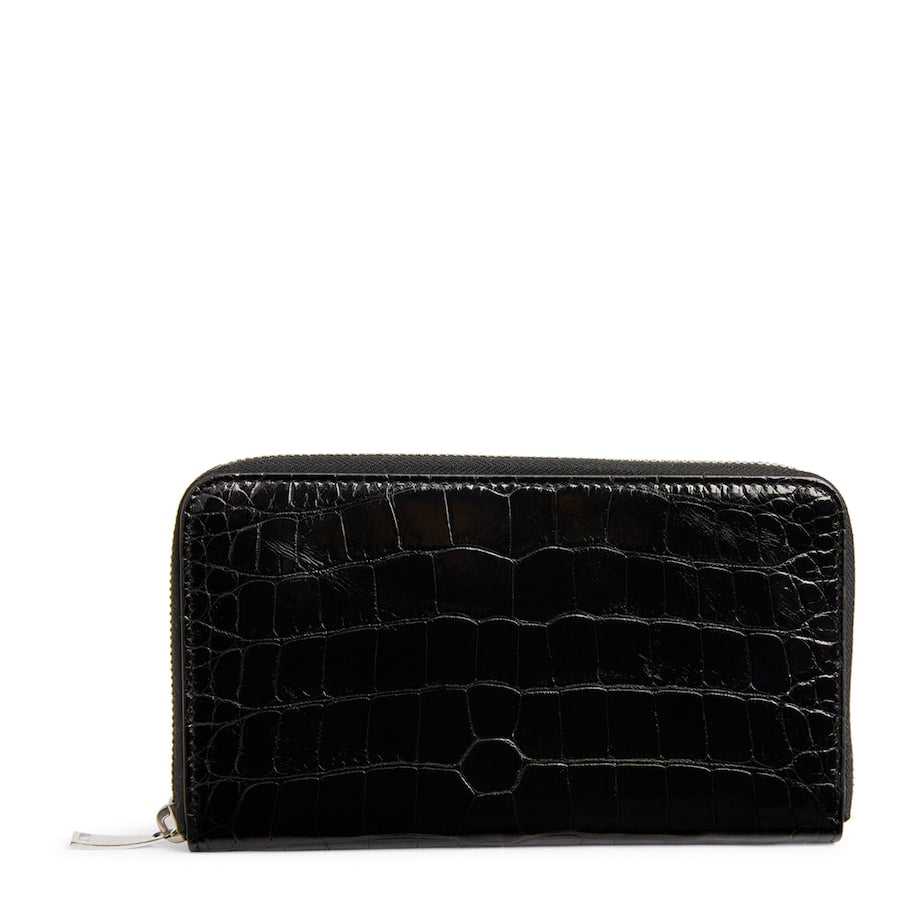 Grey Crocodile Leather Wallet