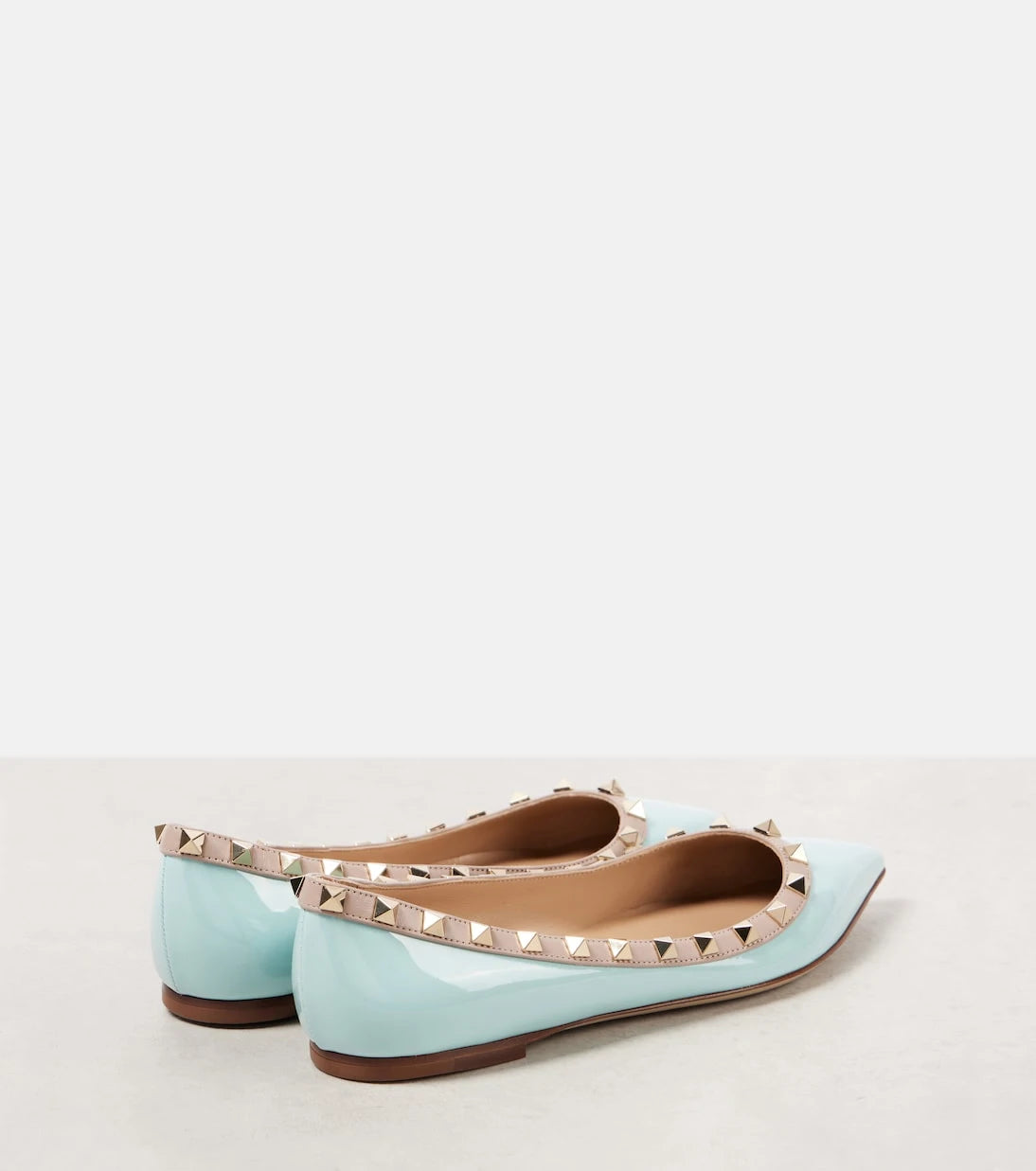 Valentino Garavani - Rockstud patent leather ballet flats