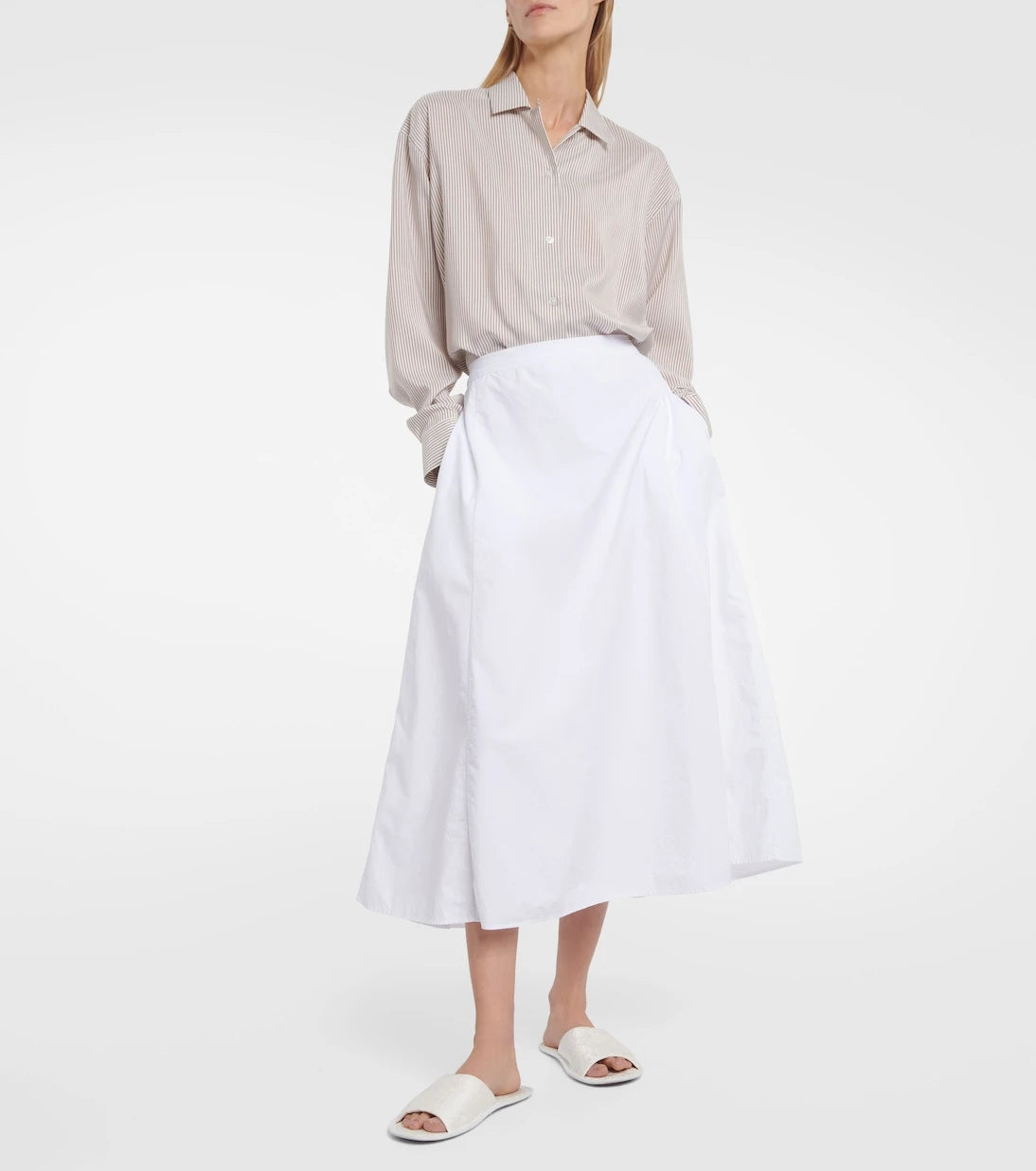 The Row - Fleur cotton midi skirt